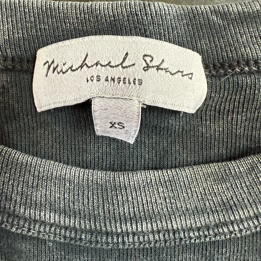 Michael Stars XS Washed Black Long Sleeve Crew Neck Knit Top - Picture 6 of 7